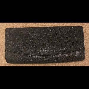 Black sparkle clutch purse